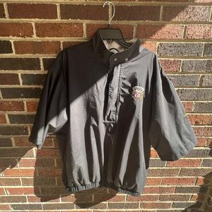 MeFootJoy DryJoys 1/4 Zip Pullover Black Rain & Wind Jacket Short Sleeve SZ  Lg.